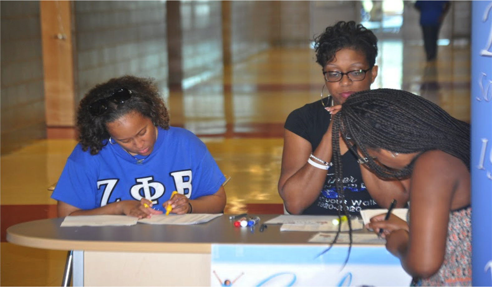 Zetas setting up for Girl Power